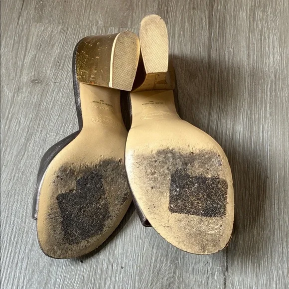 Hale Bob Elegant Metallic Slide Sandals - Picture 4 of 4